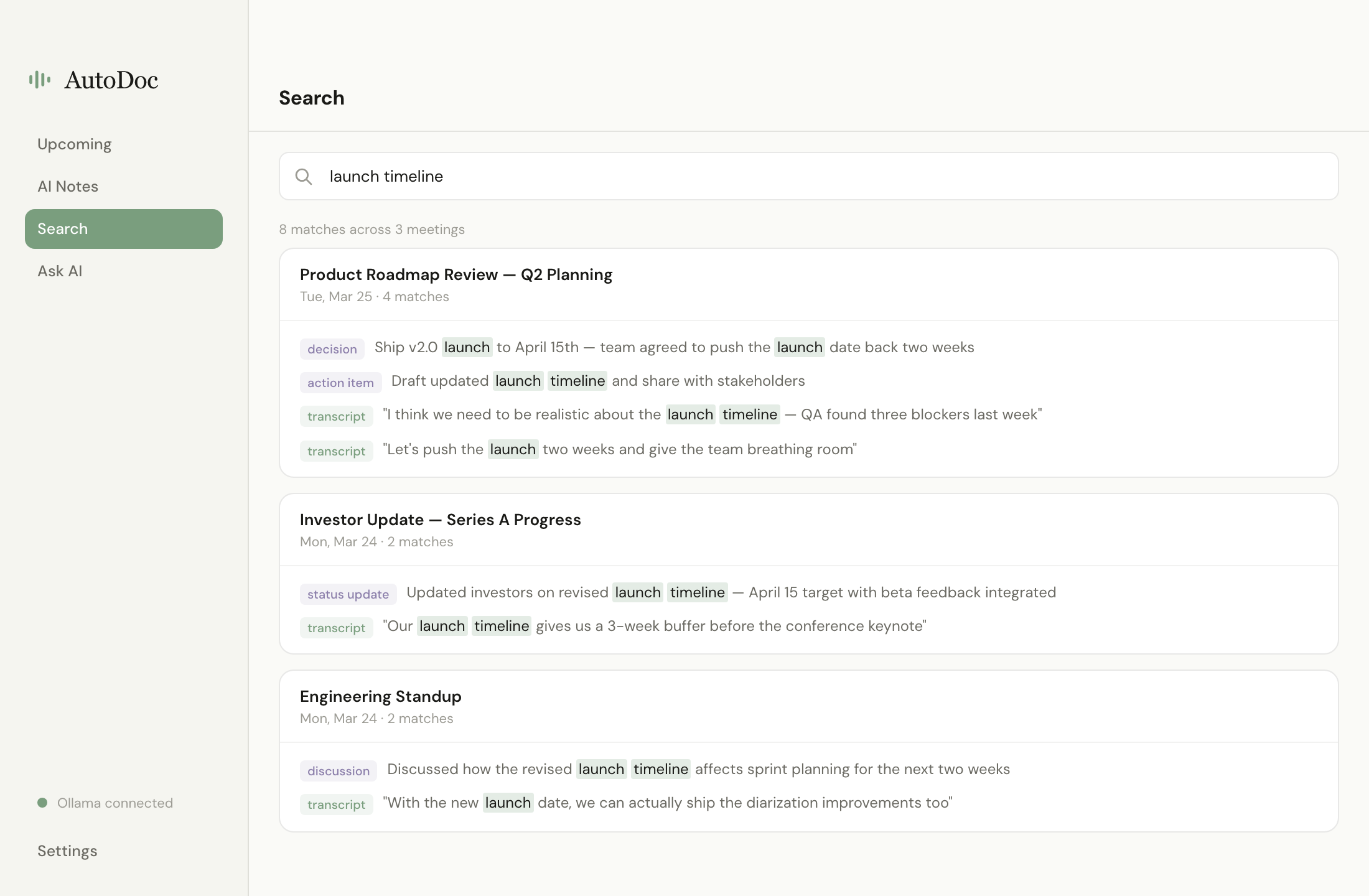 AutoDoc search and AI Q&A